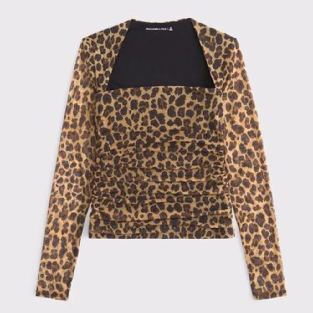 The A&F Ava Long-Sleeve Mesh Top